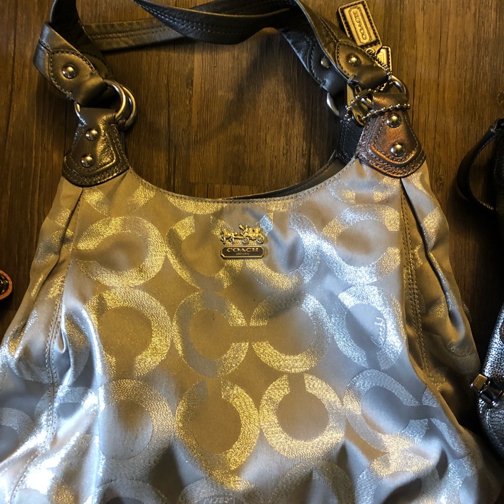 Silver Coach Madison Bag